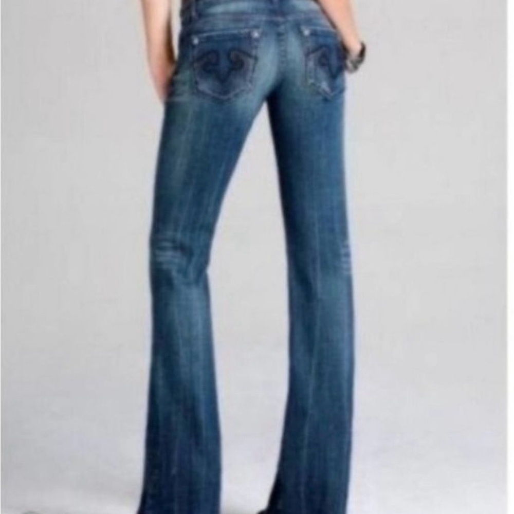 🤘🏻Rerock for Express Y2K Women's Bootcut Blue Jeans 6R